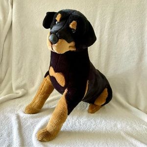 E&J Classic Prima Collection Plush Sitting Rottweiler Dog 22” Large Realistic